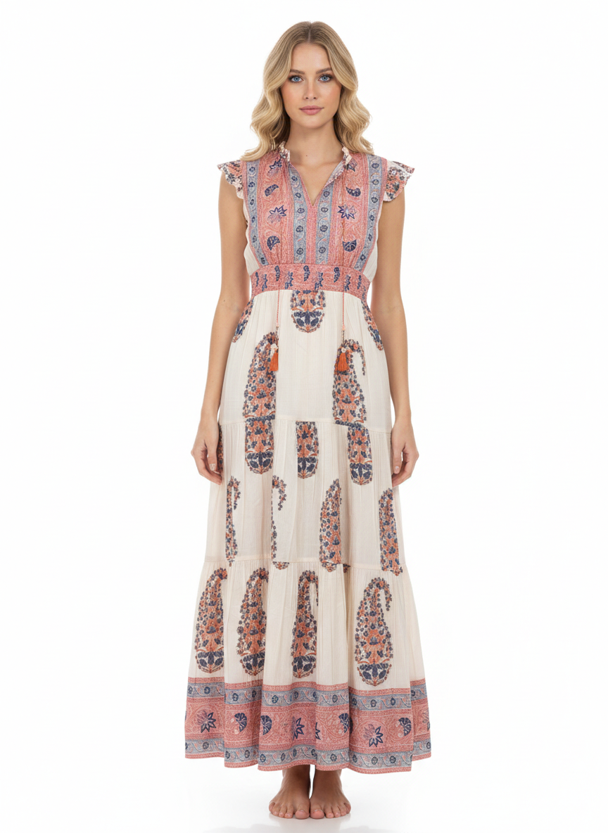 Embroidered Kate Maxi Dress