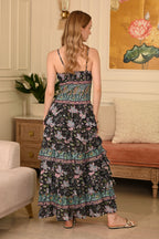 Pink Frill Maxi Dress