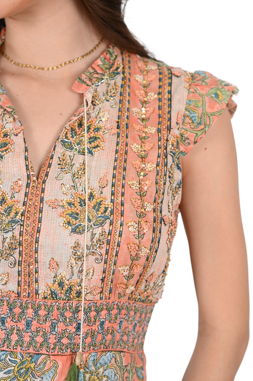 Embroidered Kate Maxi Dress