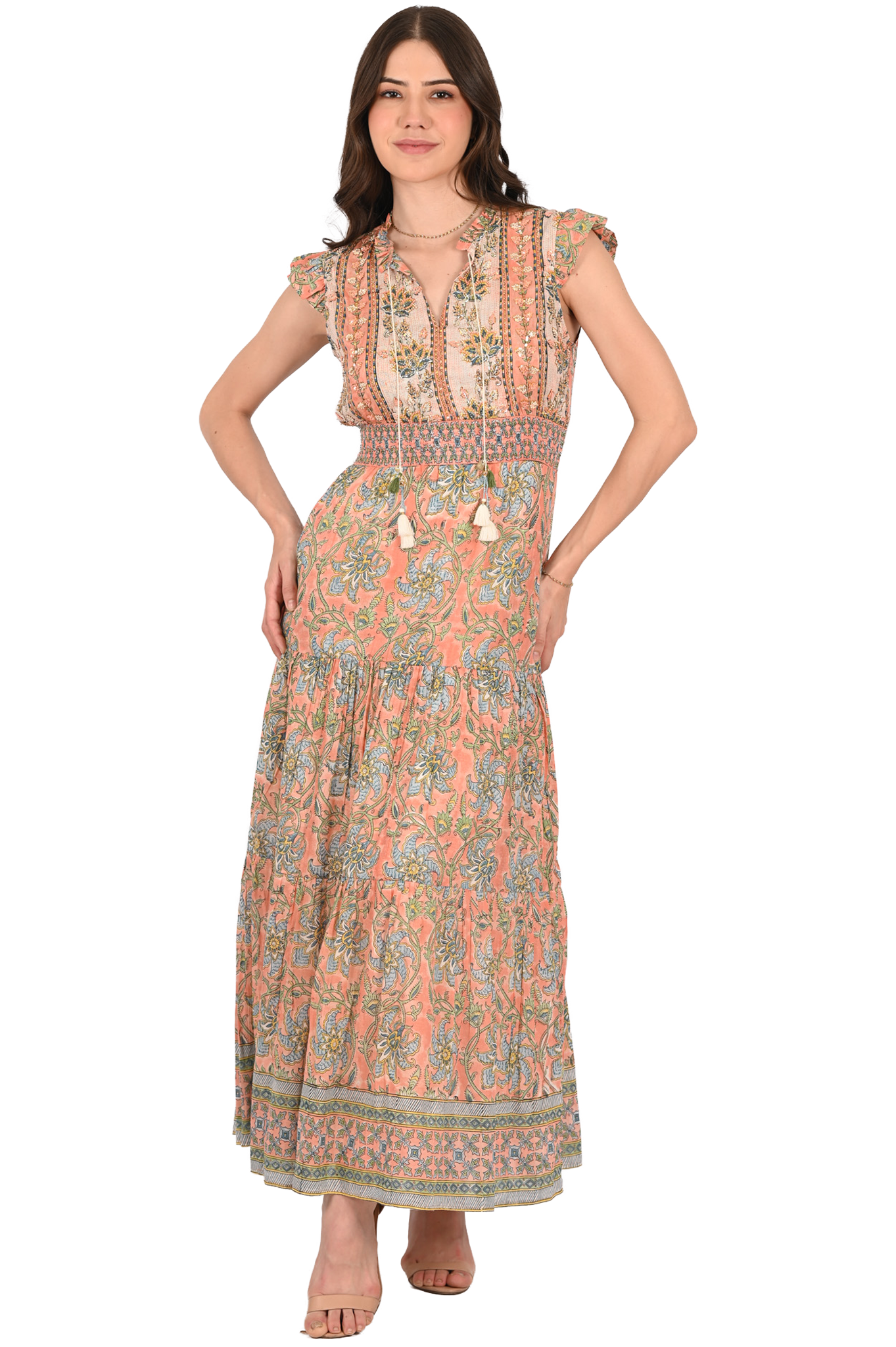 Embroidered Kate Maxi Dress