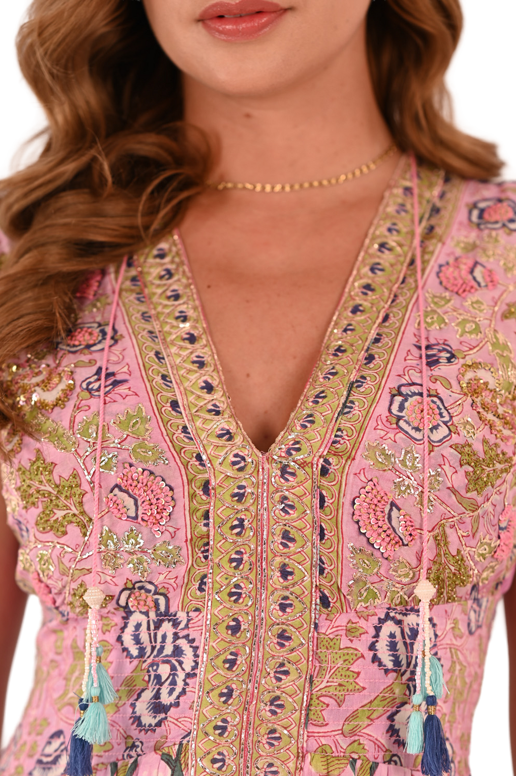 Embroidered Lyla Maxi Dress
