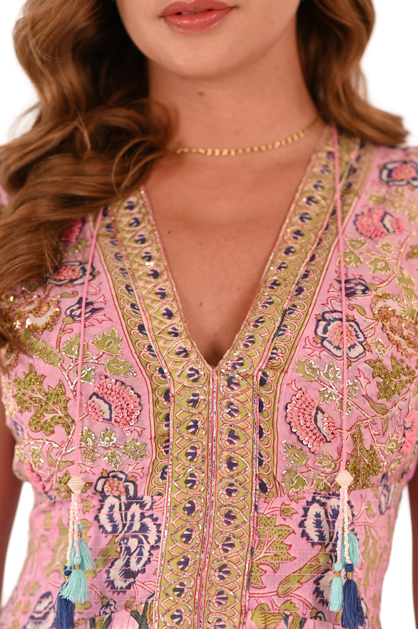 Embroidered Lyla Maxi Dress
