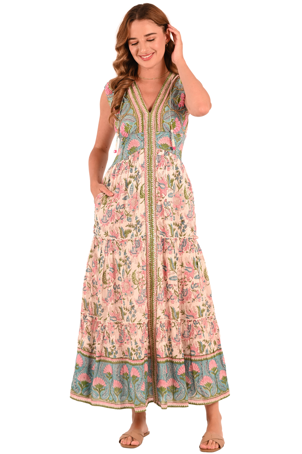 Embroidered Lyla Maxi Dress