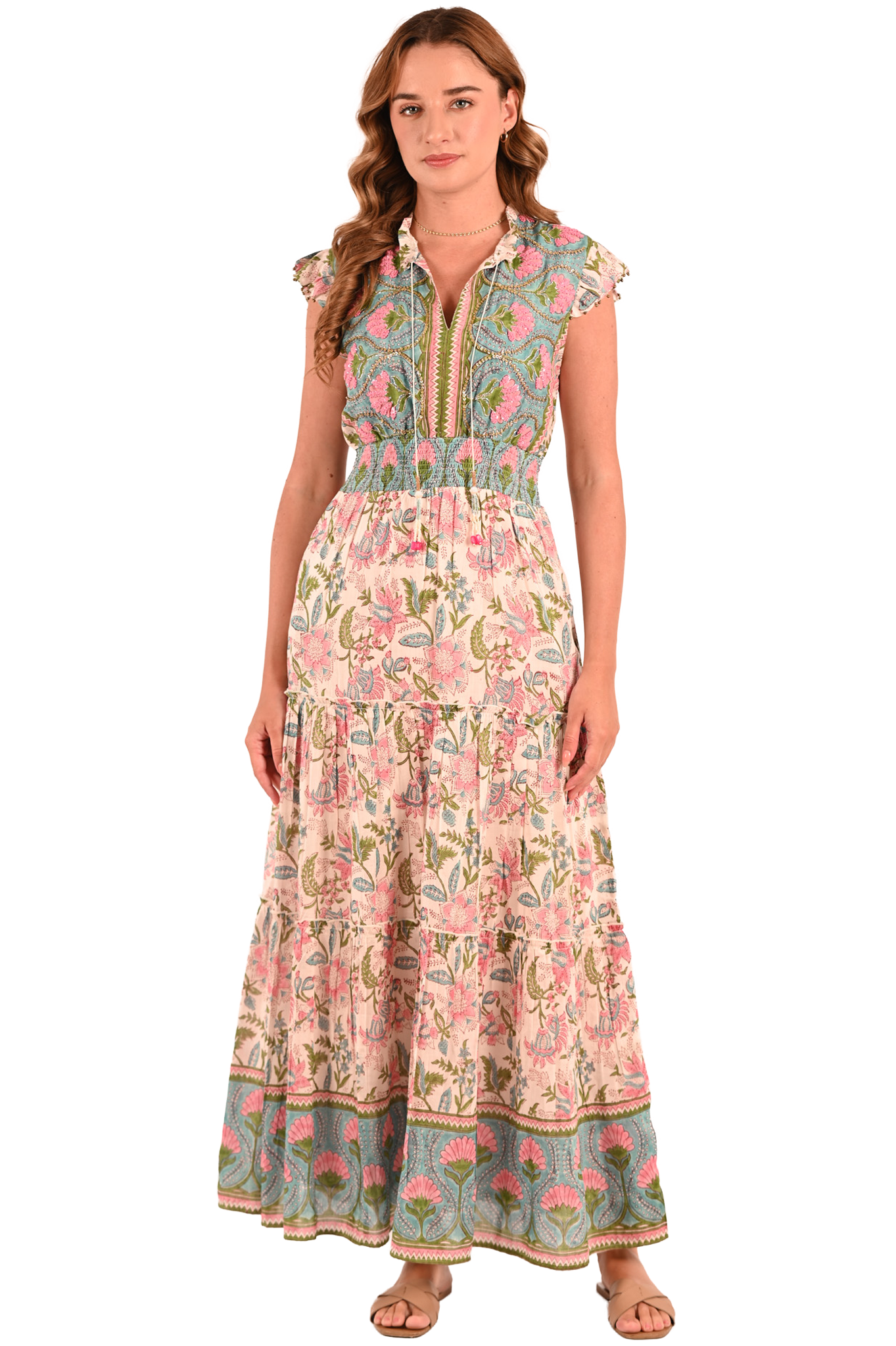 Embroidered Kate Maxi Dress