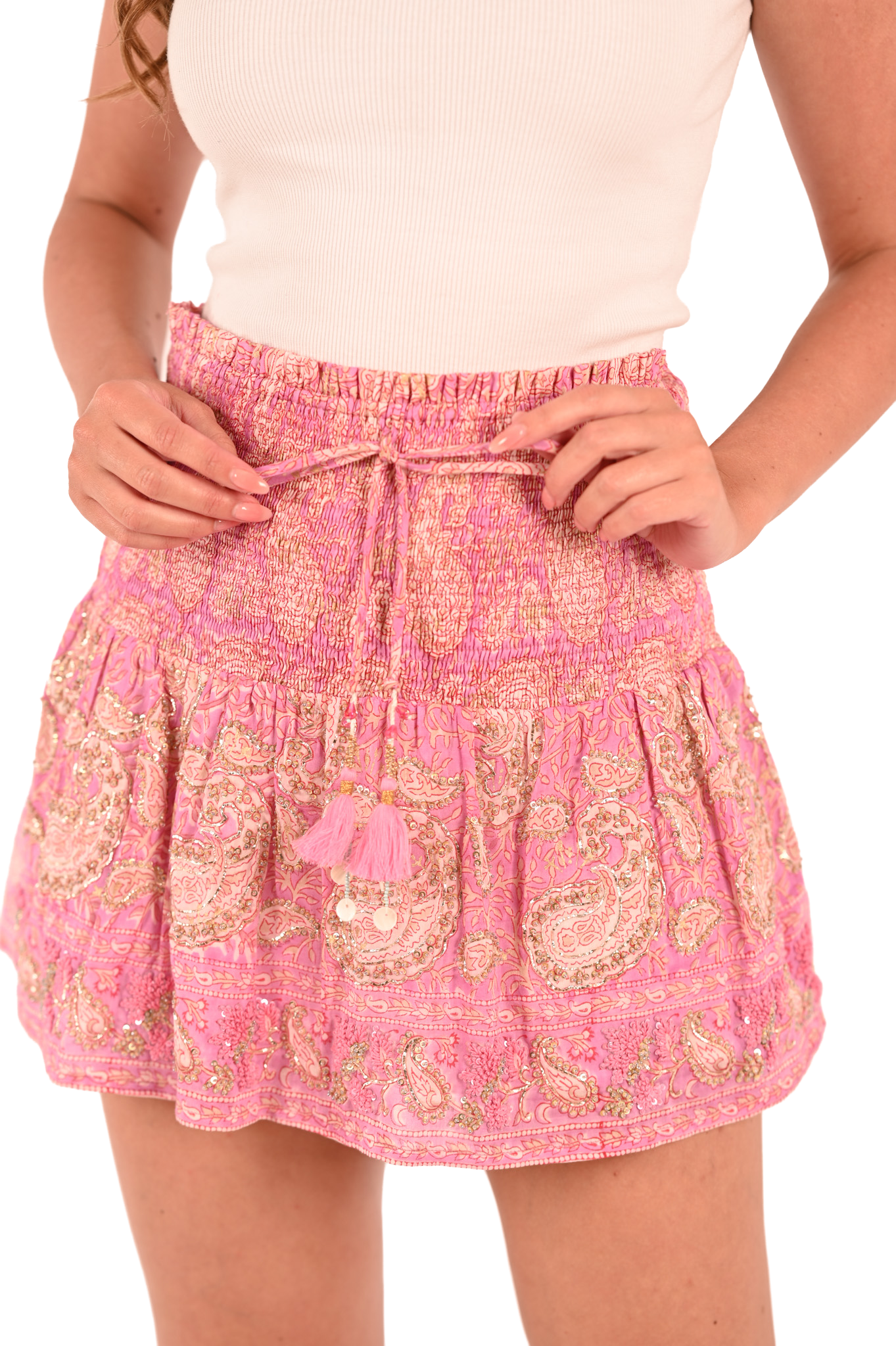 Embroidered Rivia Mini Skirt