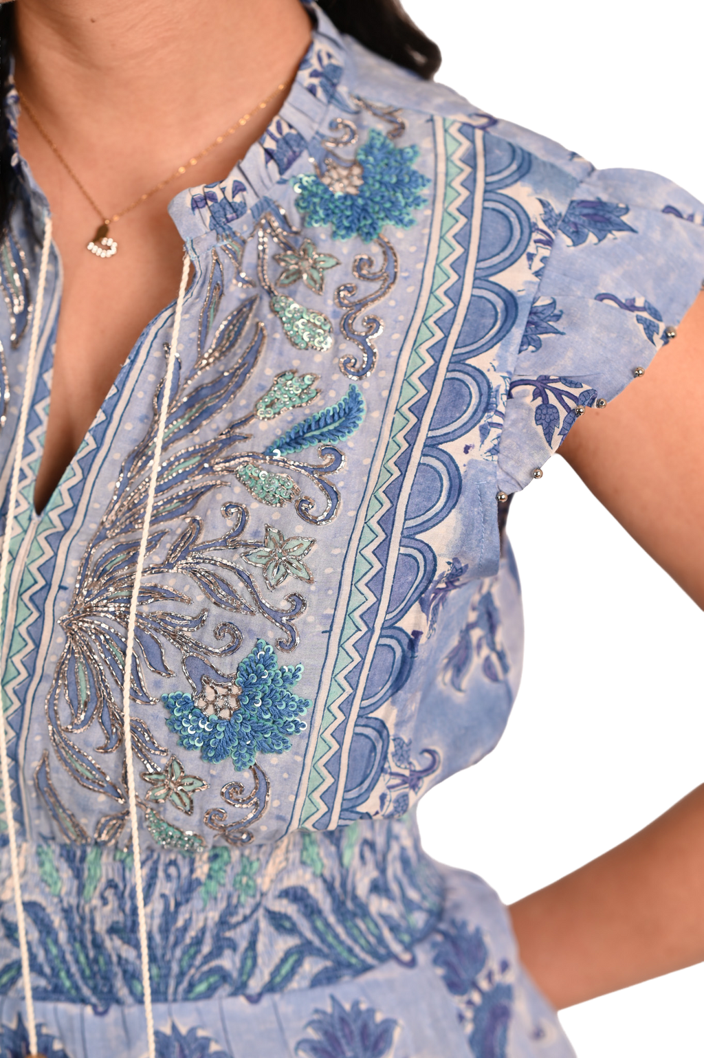 Embroidered Kate Maxi Dress