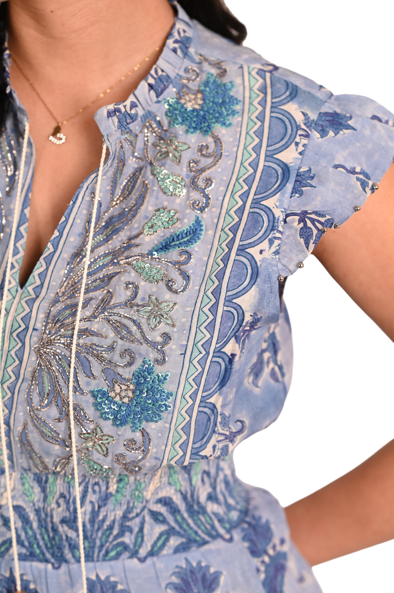 Embroidered Kate Maxi Dress