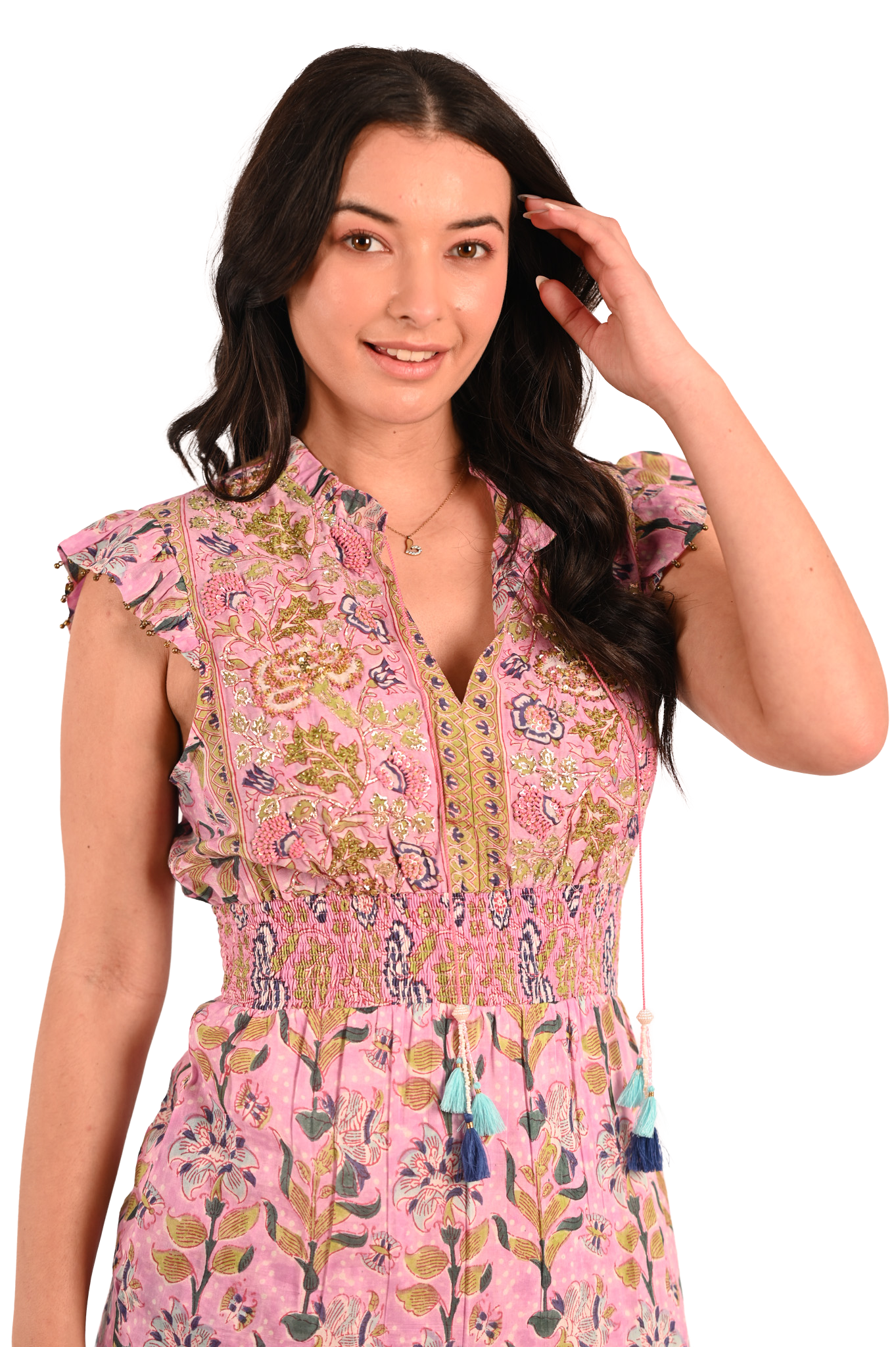 Embroidered Kate Maxi Dress